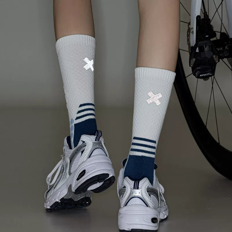 Findszx | Women’s Cushioned Mid-Calf Cotton Sports Socks for Indoor Fitness & Daily Training