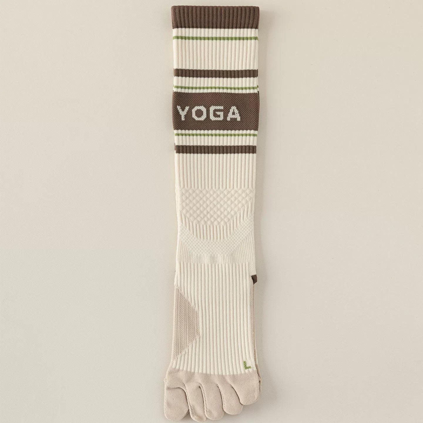 Findszx | Women’s Five-Toe Calf Socks for Active Wear, Color-Block Letter Design, Everyday Sports Style