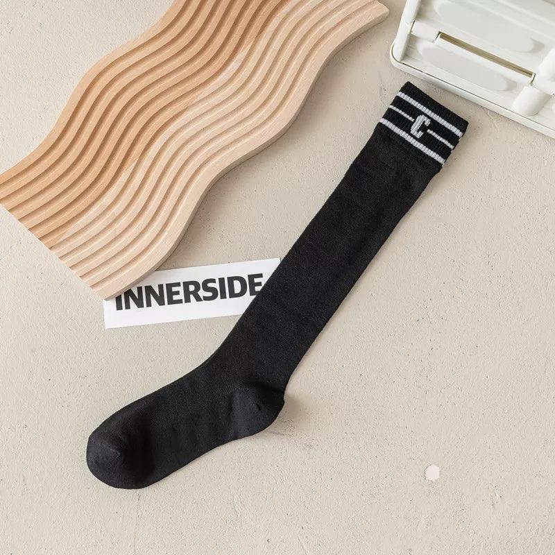 Findszx | Women’s Ultra-Light Mid-Calf Mesh Cotton Socks with Letter Detail for Spring & Summer Wear