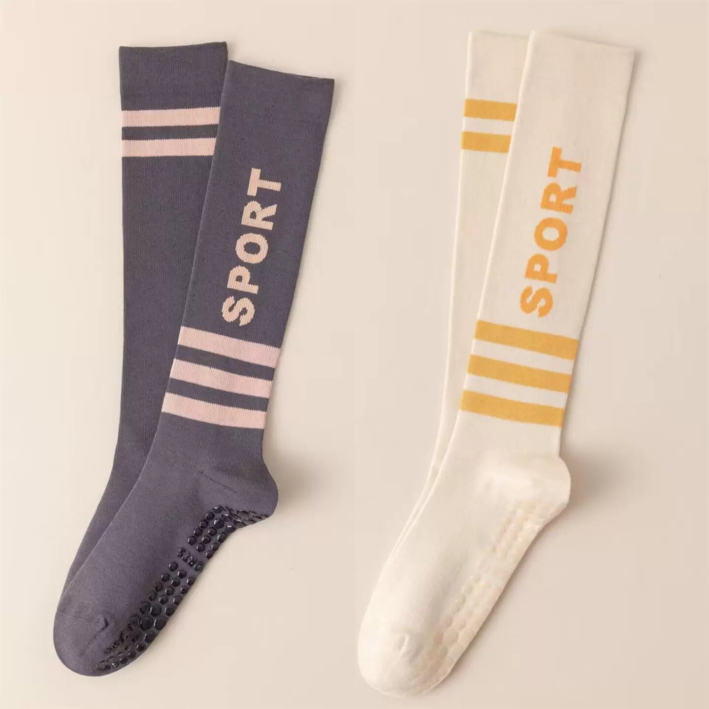 Findszx | Women’s Long-Calf Yoga Socks with Silicone Grip for Pilates & Indoor Fitness