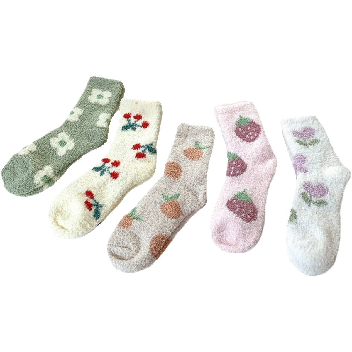 Findszx | Soft Plush Mid-Calf Home Socks for Women, Cozy Cartoon Design, Winter Indoor Wear