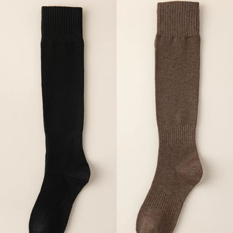Findszx | Women’s Wool-Blend Long Calf Socks in Solid Colors for Autumn & Winter Wear