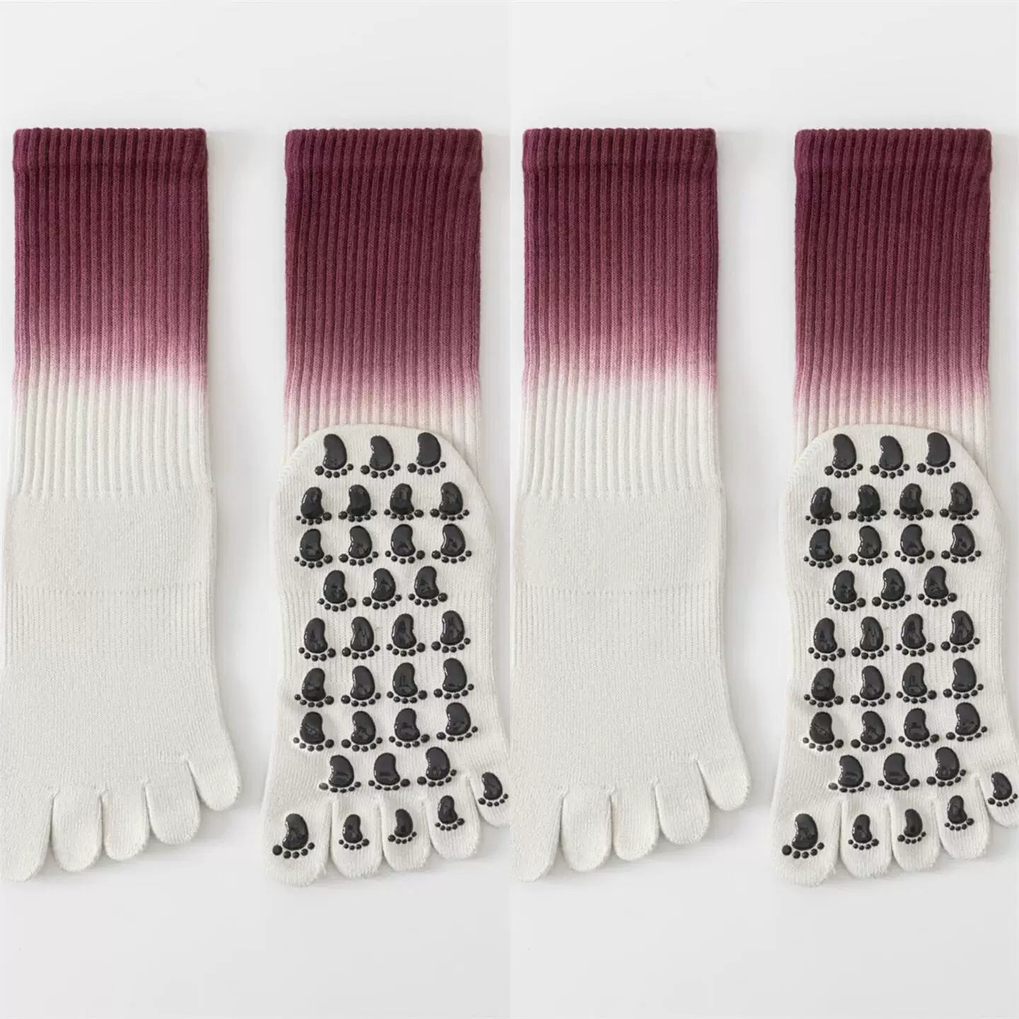 Findszx | Women’s Lightweight Five-Toe Yoga Socks with Grip for Pilates & Indoor Training