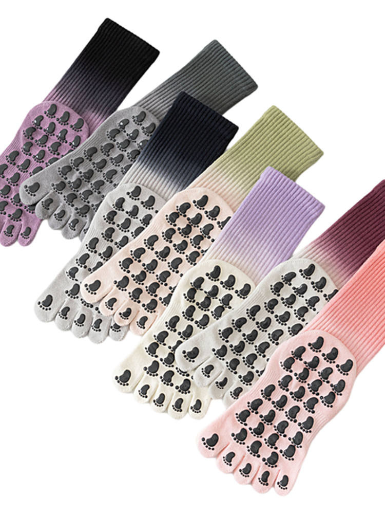 Findszx | Women’s Lightweight Five-Toe Yoga Socks with Grip for Pilates & Indoor Training