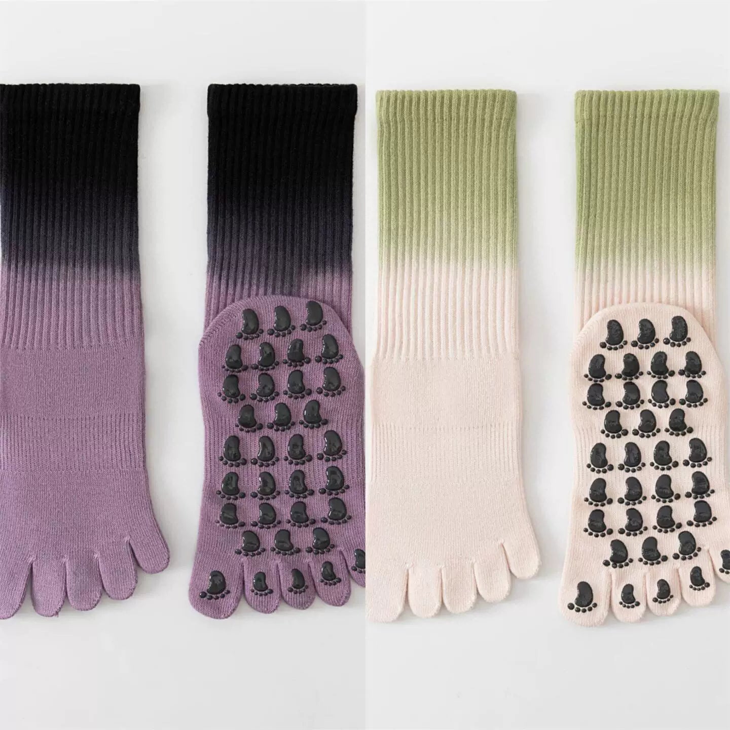 Findszx | Women’s Lightweight Five-Toe Yoga Socks with Grip for Pilates & Indoor Training