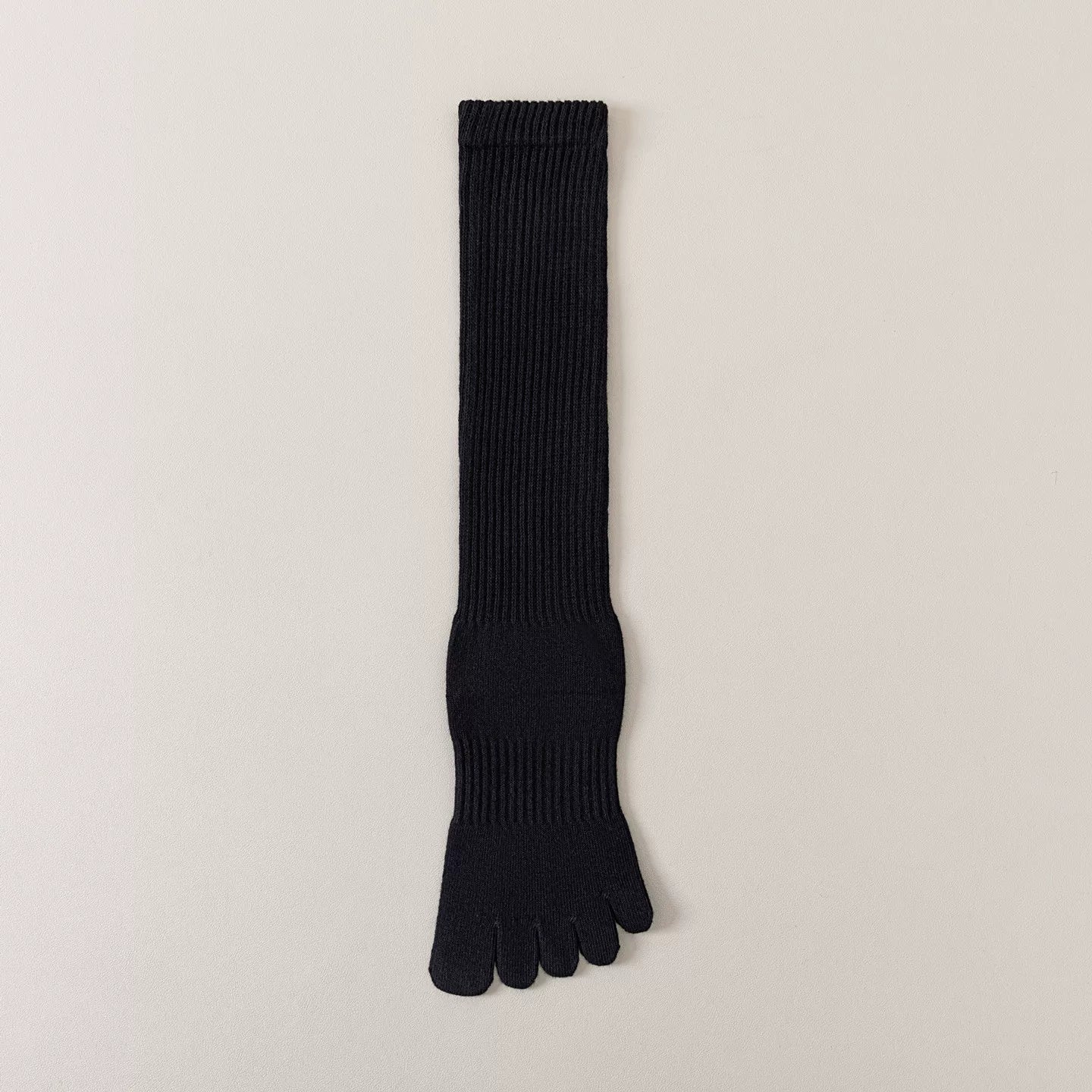 Findszx | Women’s Split-Toe Long Calf Socks in Warm Neutral Tones for Spring & Autumn Styling