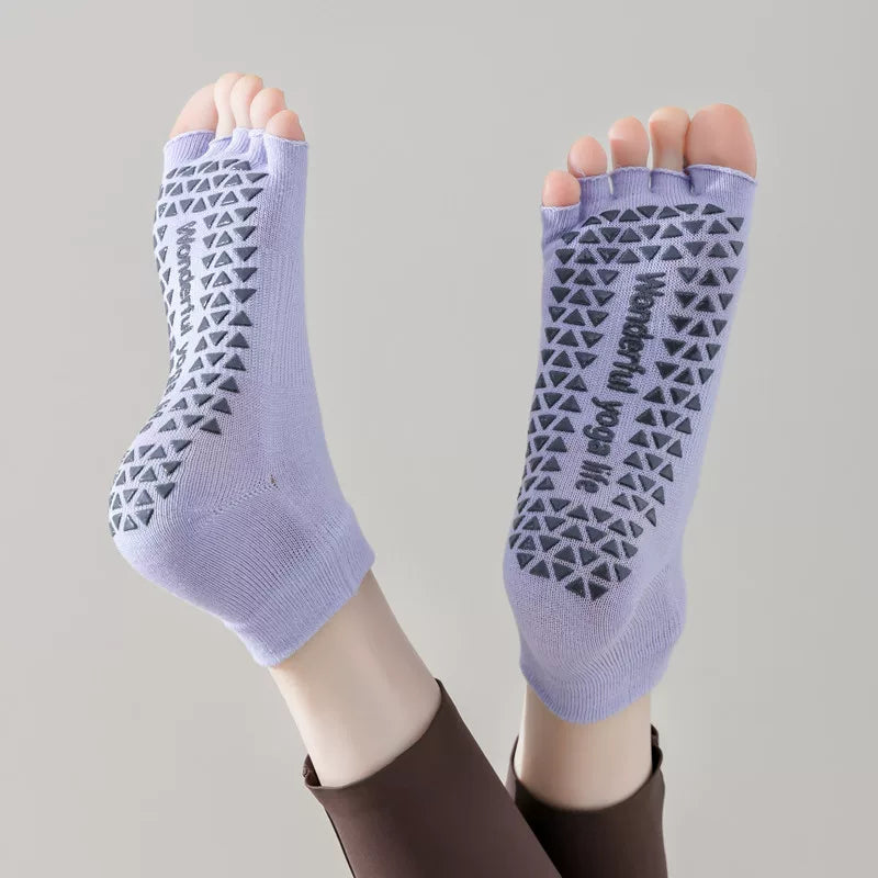 Findszx | Open-Toe Five-Toe Short Socks for Women, Lightweight Design for Yoga, Pilates & Dance