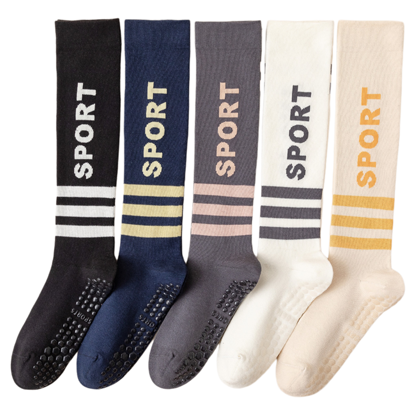 Findszx | Women’s Long-Calf Yoga Socks with Silicone Grip for Pilates & Indoor Fitness