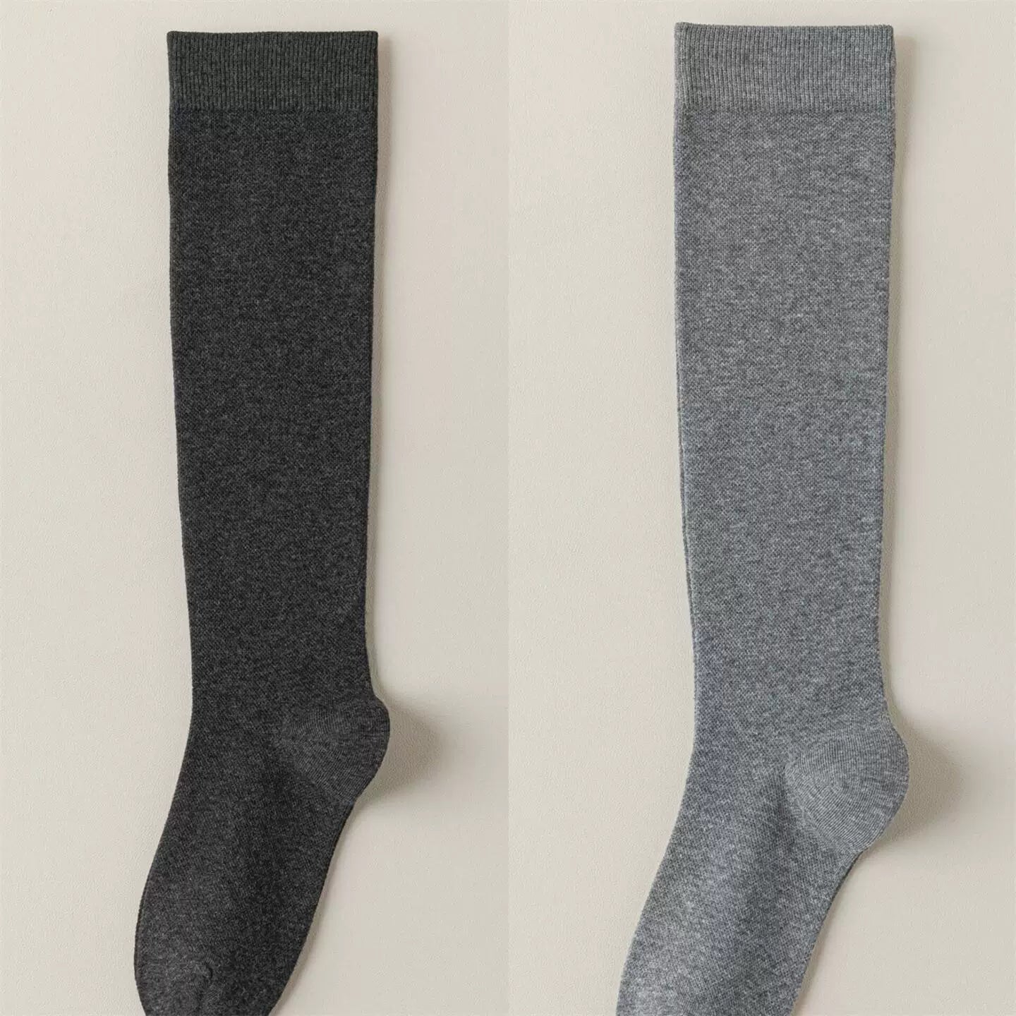 Findszx | Lightweight Solid Color Long Calf Socks for Everyday Wear, Slim Fit Tube Design, Spring & Autumn Use