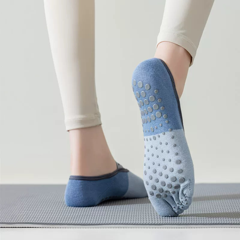 Findszx | Women’s Open-Heel Split-Toe Yoga Socks with Grip for Pilates & Dance Practice