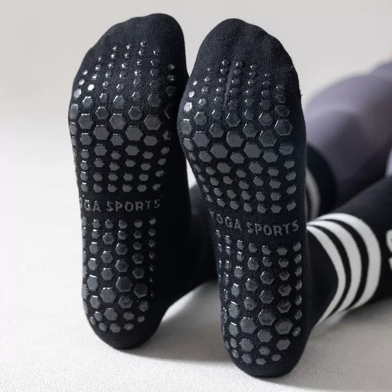 Findszx | Women’s Long-Calf Yoga Socks with Silicone Grip for Pilates & Indoor Fitness