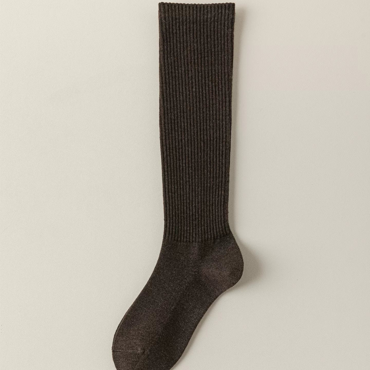 Findszx | Women’s Warm Wool-Blend Knee-High Socks with Striped Design for Autumn & Winter Wear