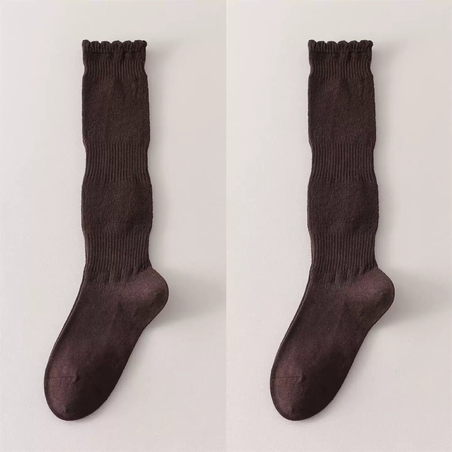 Findszx | Women’s Merino Wool Lace Calf Socks with Open-Knit Texture for Everyday Fashion Wear