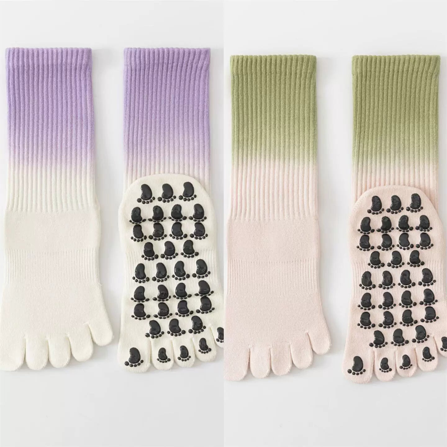 Findszx | Women’s Lightweight Five-Toe Yoga Socks with Grip for Pilates & Indoor Training