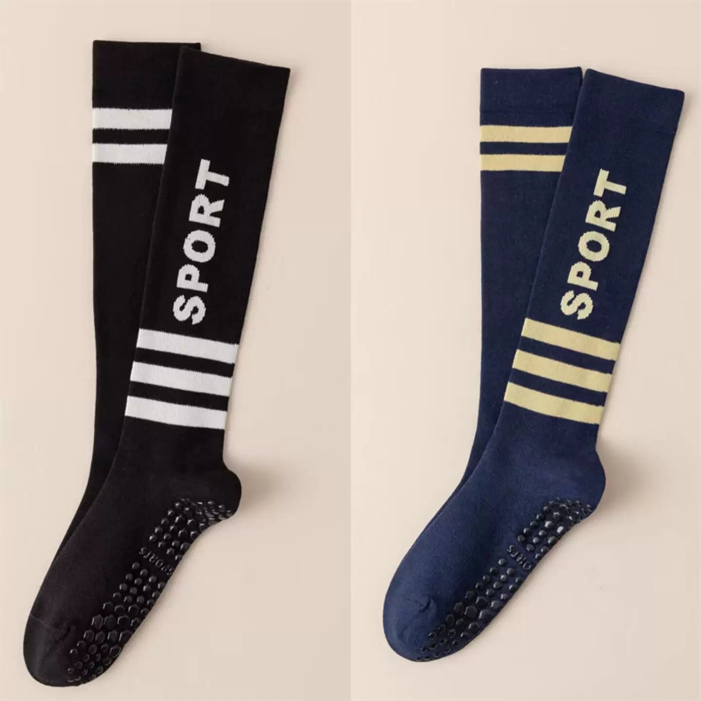 Findszx | Women’s Long-Calf Yoga Socks with Silicone Grip for Pilates & Indoor Fitness