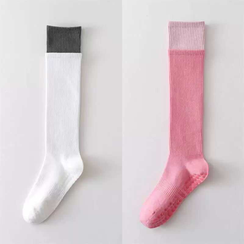Findszx | Long Calf Yoga Socks with Double-Cuff Design, Indoor Activity & Pilates Wear