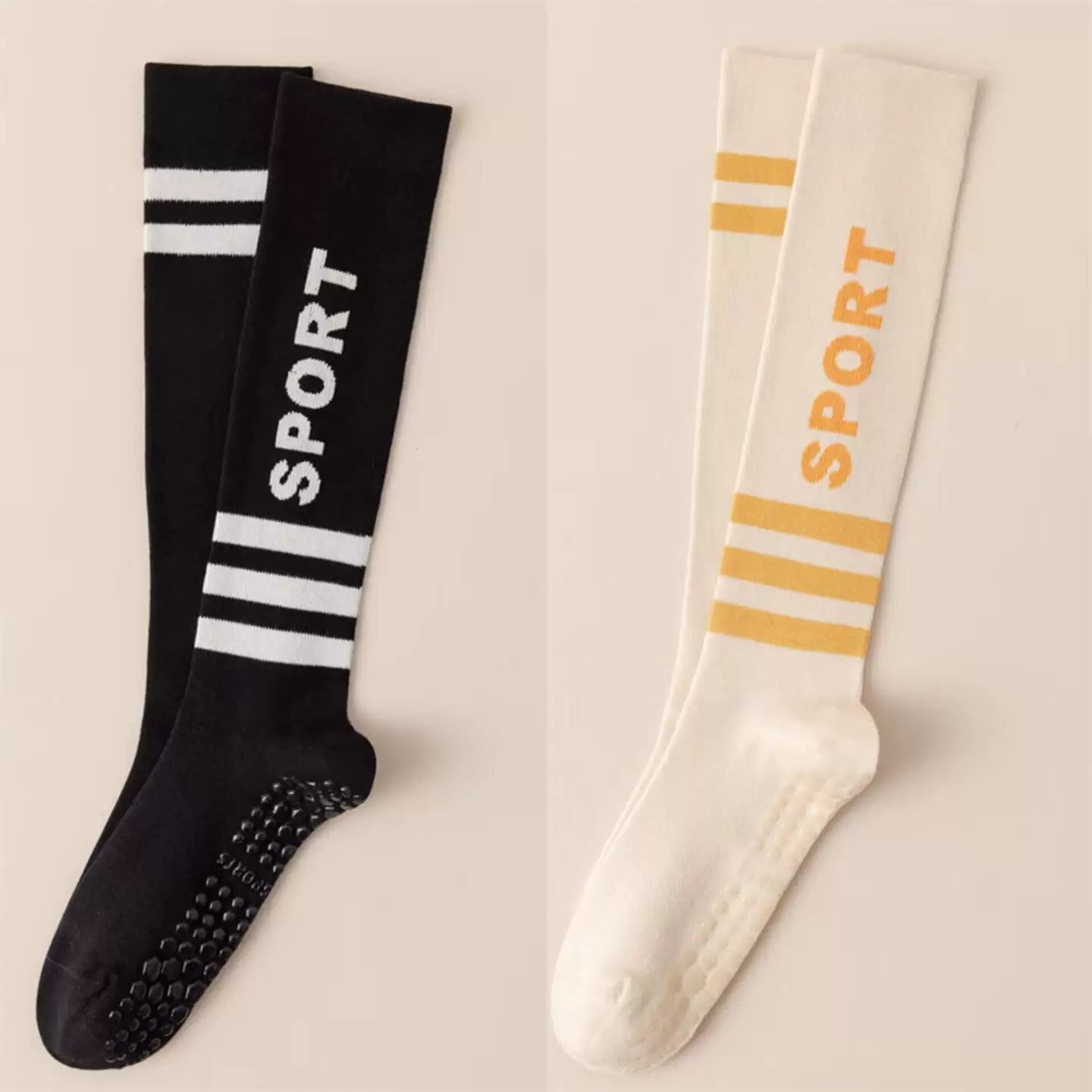 Findszx | Women’s Long-Calf Yoga Socks with Silicone Grip for Pilates & Indoor Fitness