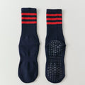 Findszx | Women’s Striped Mid-Calf Yoga Socks with Grip for Pilates, Barre & Indoor Training