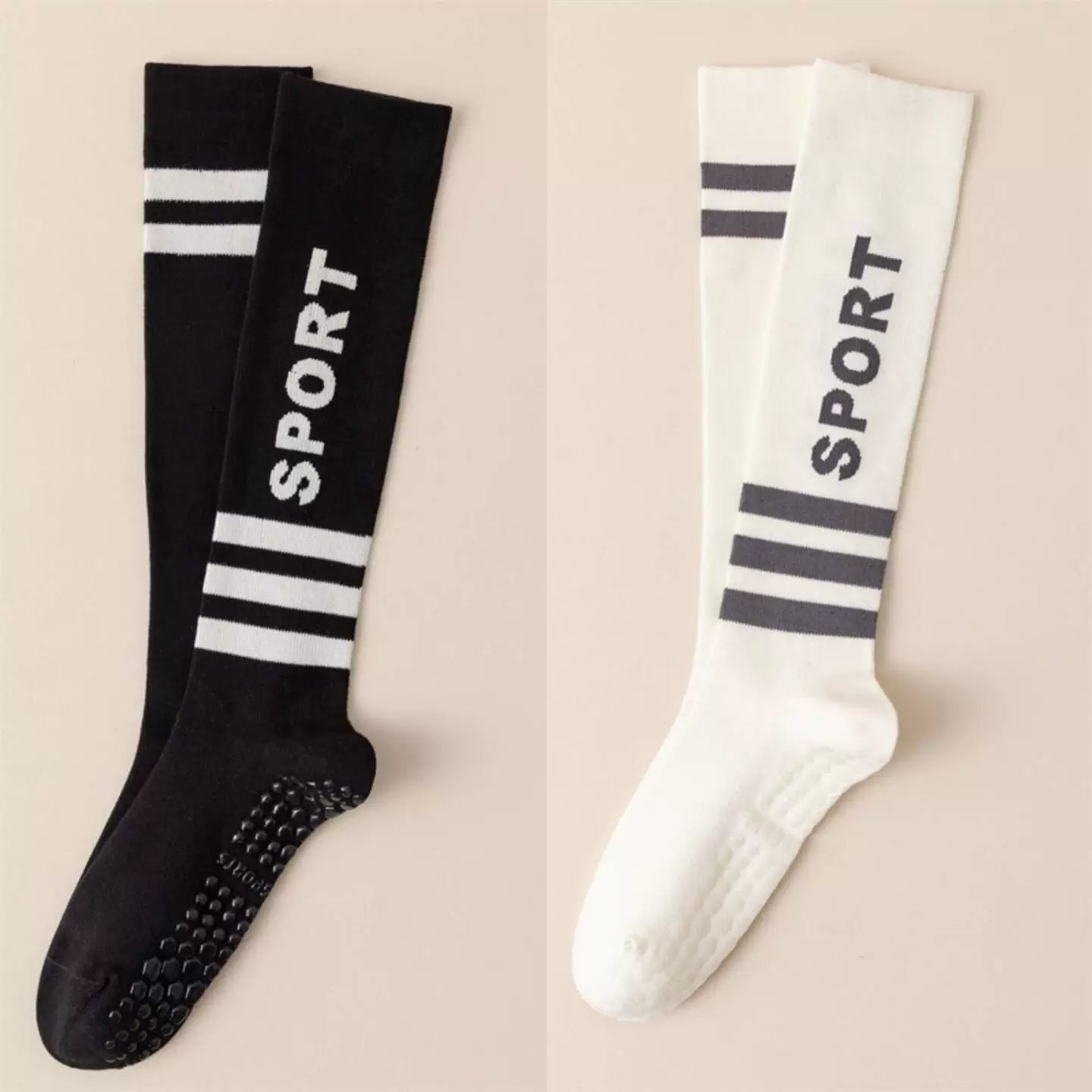 Findszx | Women’s Long-Calf Yoga Socks with Silicone Grip for Pilates & Indoor Fitness