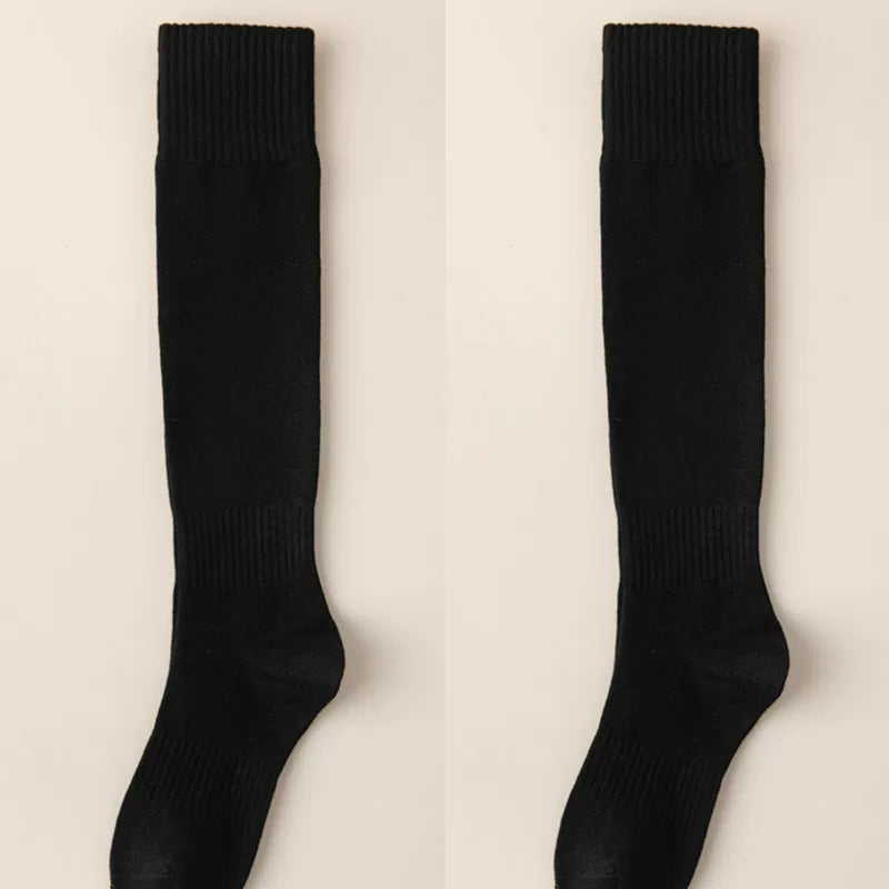 Findszx | Women’s Wool-Blend Long Calf Socks in Solid Colors for Autumn & Winter Wear