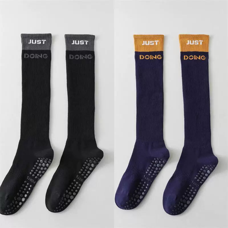 Findszx | Women’s Mid-Calf Cotton Yoga Socks with Grip for Pilates, Studio Training & Indoor Workouts