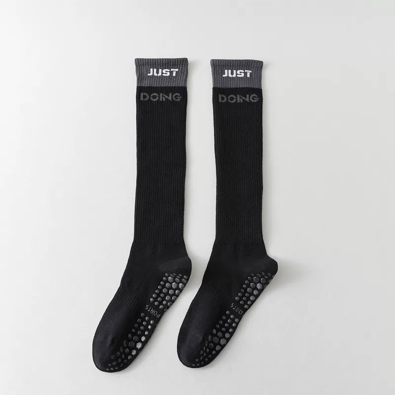 Findszx | Women’s Mid-Calf Cotton Yoga Socks with Grip for Pilates, Studio Training & Indoor Workouts