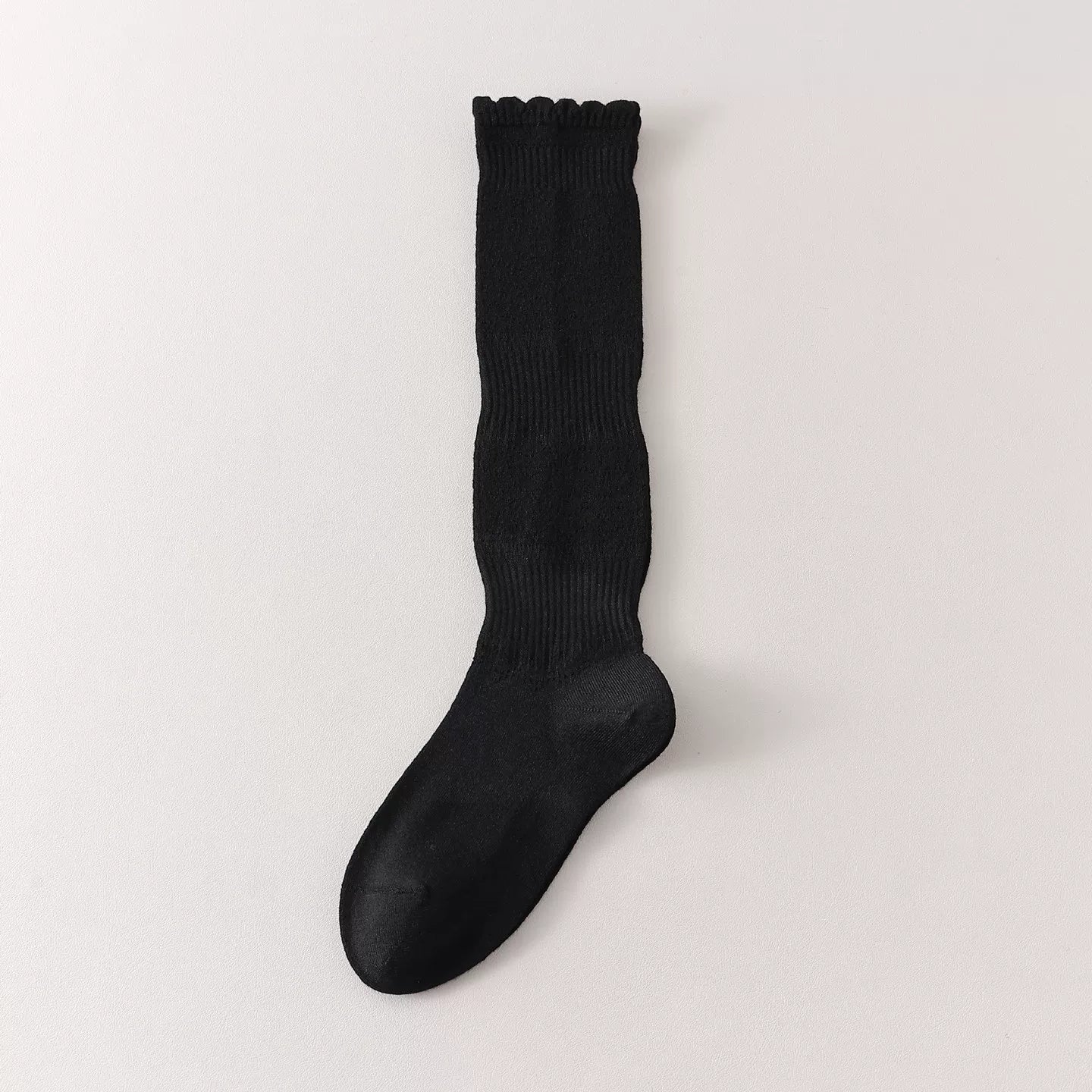 Findszx | Women’s Merino Wool Lace Calf Socks with Open-Knit Texture for Everyday Fashion Wear