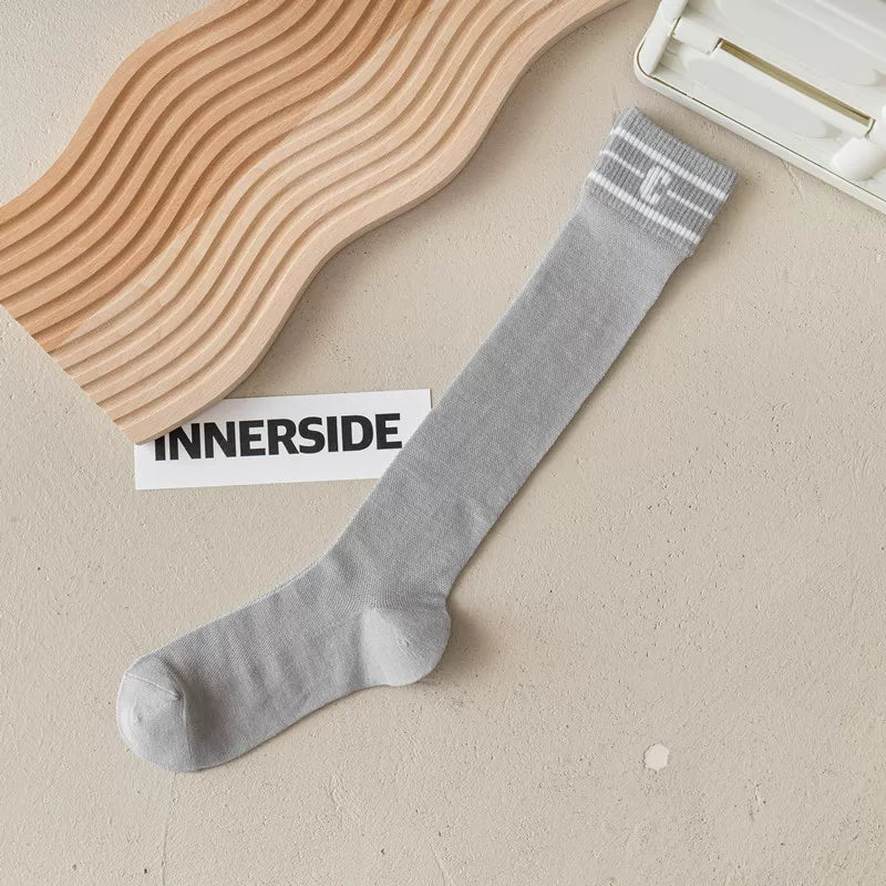 Findszx | Women’s Ultra-Light Mid-Calf Mesh Cotton Socks with Letter Detail for Spring & Summer Wear