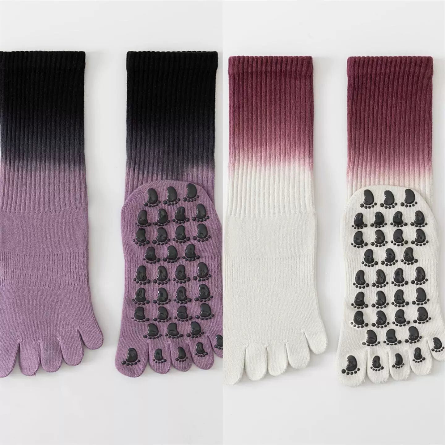 Findszx | Women’s Lightweight Five-Toe Yoga Socks with Grip for Pilates & Indoor Training