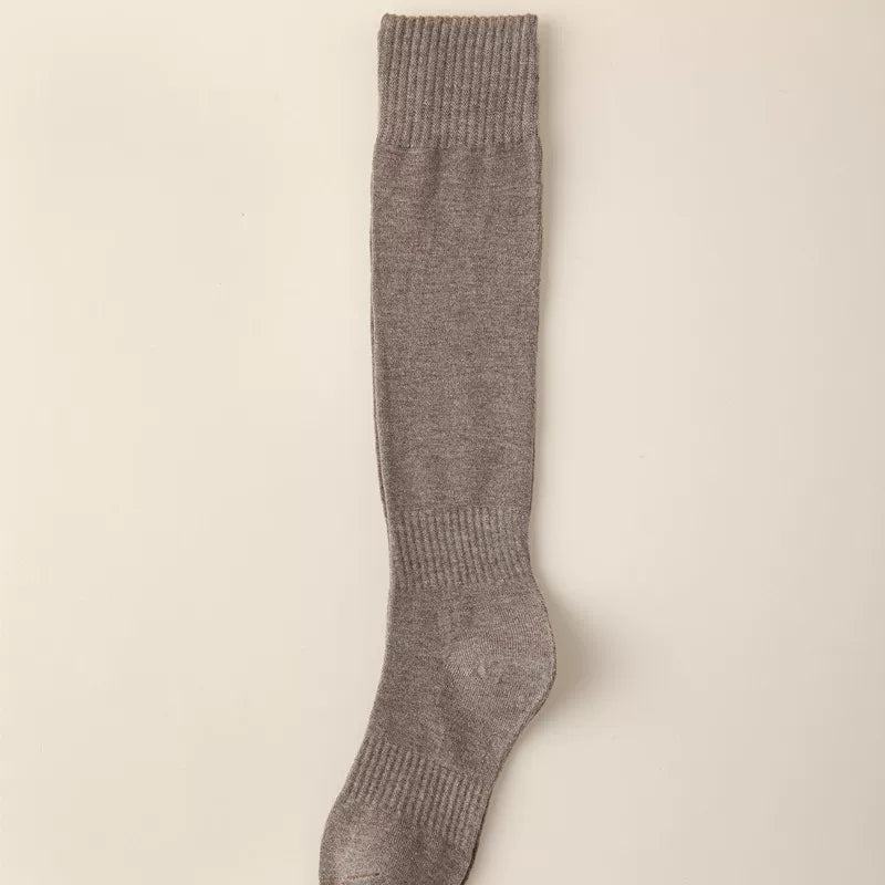 Findszx | Women’s Wool-Blend Long Calf Socks in Solid Colors for Autumn & Winter Wear