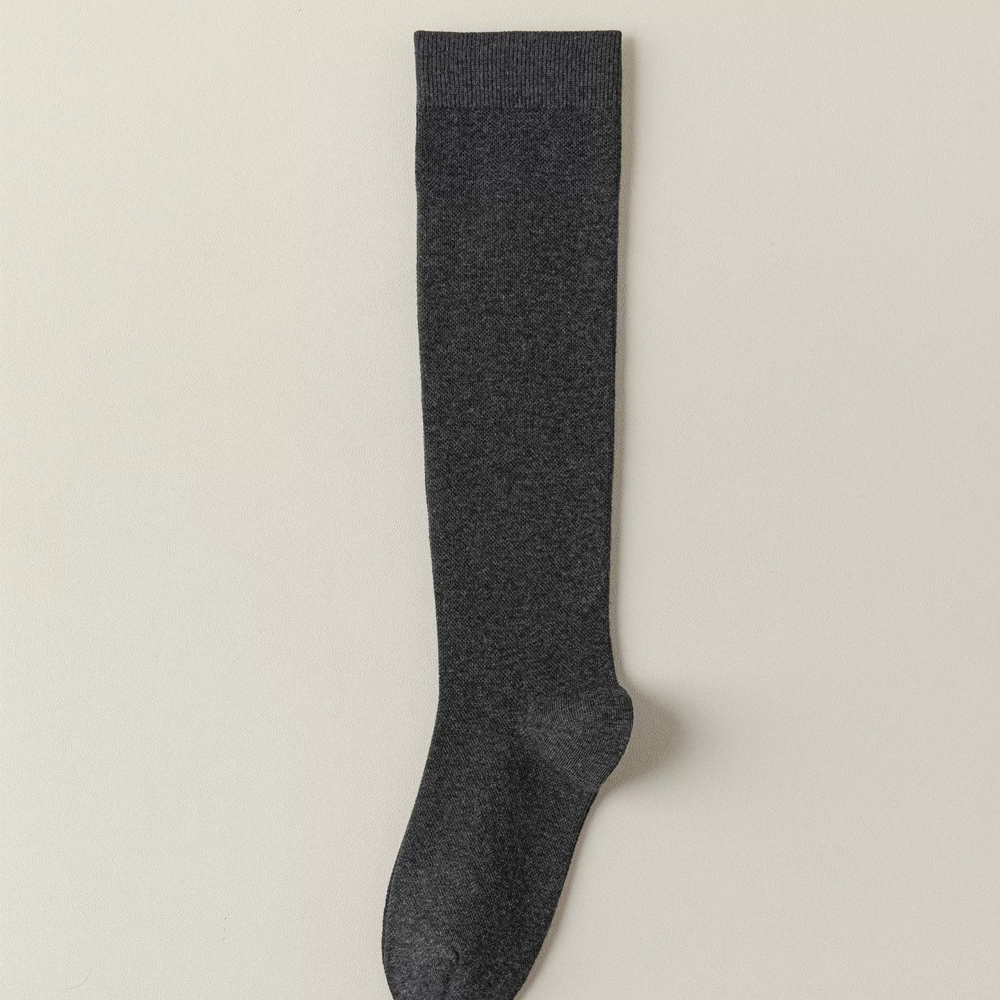 Findszx | Lightweight Solid Color Long Calf Socks for Everyday Wear, Slim Fit Tube Design, Spring & Autumn Use