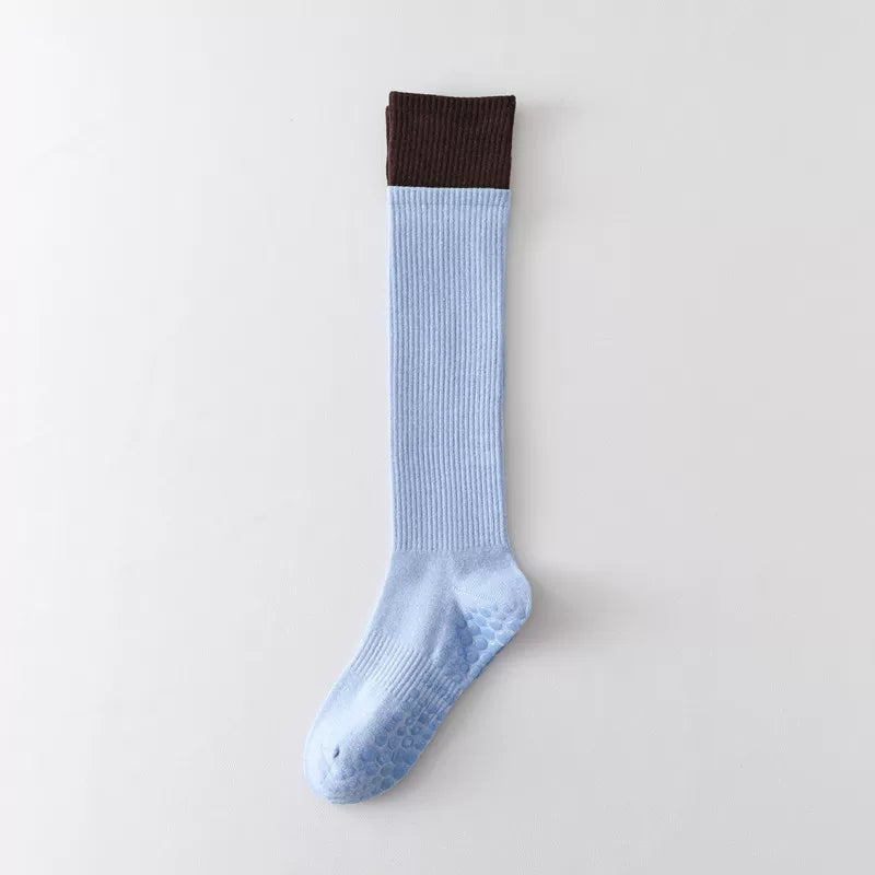 Findszx | Long Calf Yoga Socks with Double-Cuff Design, Indoor Activity & Pilates Wear
