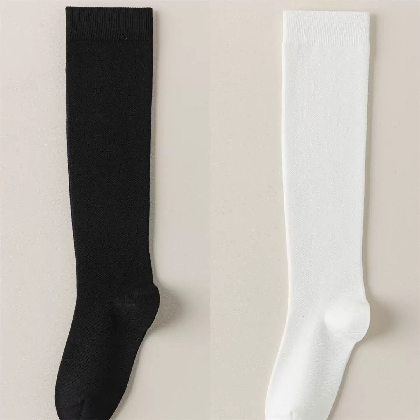 Findszx | Lightweight Solid Color Long Calf Socks for Everyday Wear, Slim Fit Tube Design, Spring & Autumn Use