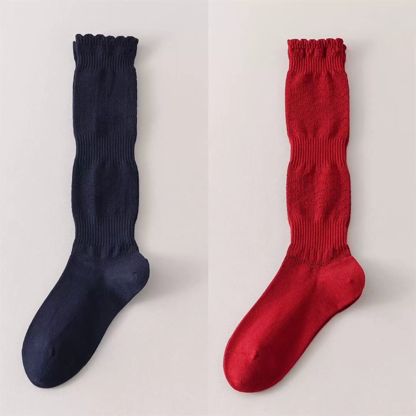Findszx | Women’s Merino Wool Lace Calf Socks with Open-Knit Texture for Everyday Fashion Wear