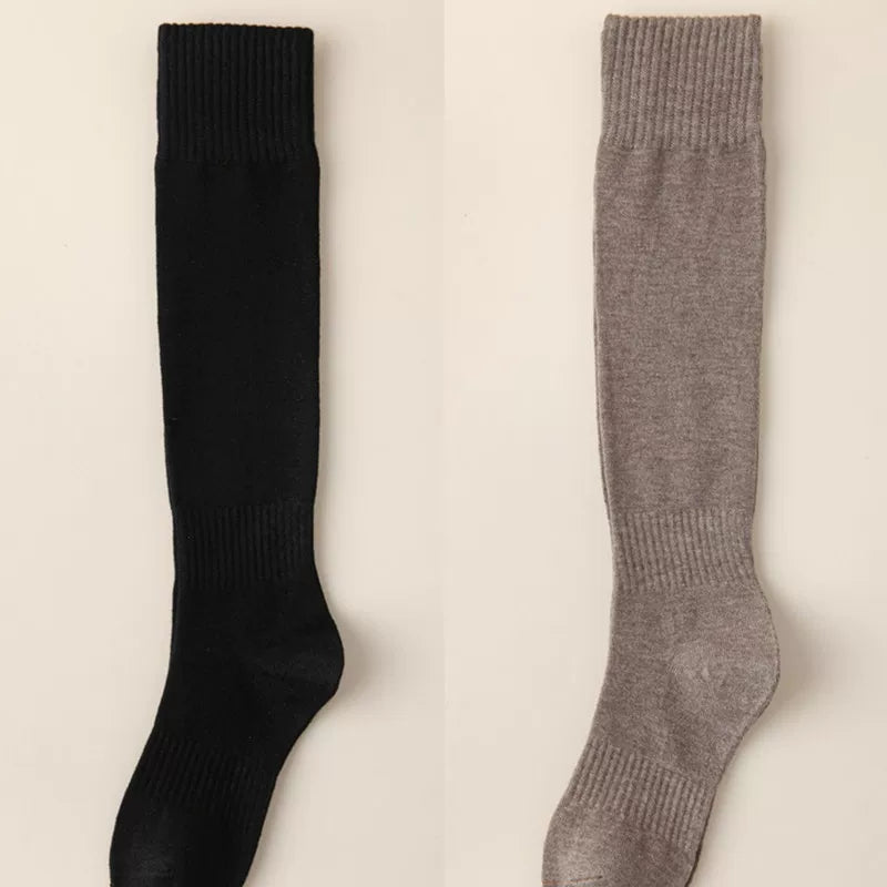 Findszx | Women’s Wool-Blend Long Calf Socks in Solid Colors for Autumn & Winter Wear