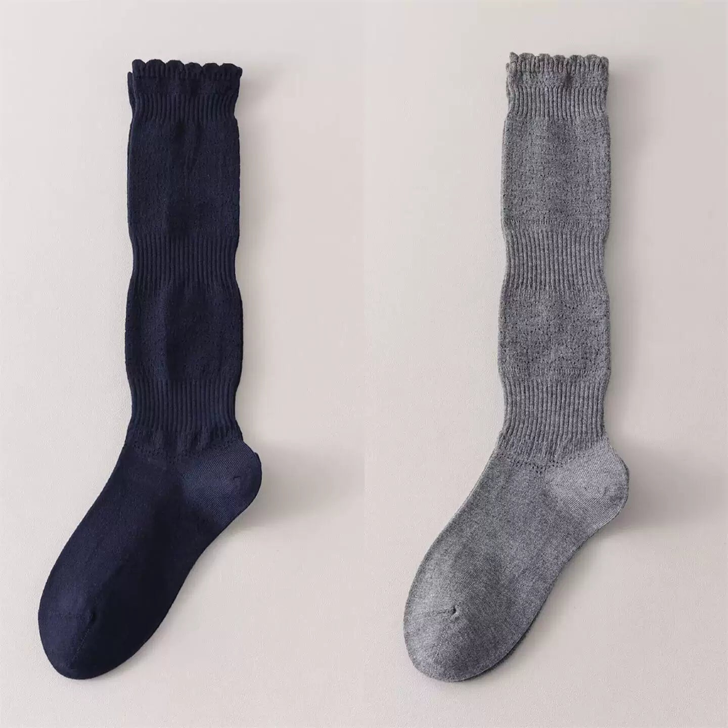 Findszx | Women’s Merino Wool Lace Calf Socks with Open-Knit Texture for Everyday Fashion Wear