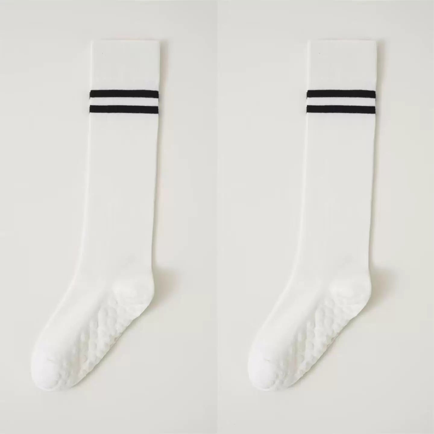 Findszx | Women’s Striped Long-Calf Yoga Socks with Grip for Pilates & Indoor Training
