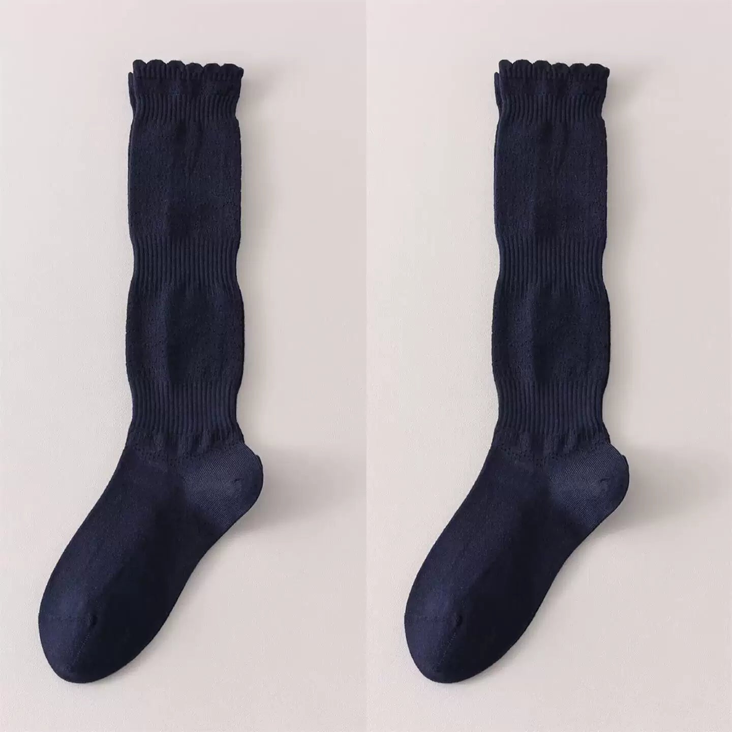 Findszx | Women’s Merino Wool Lace Calf Socks with Open-Knit Texture for Everyday Fashion Wear