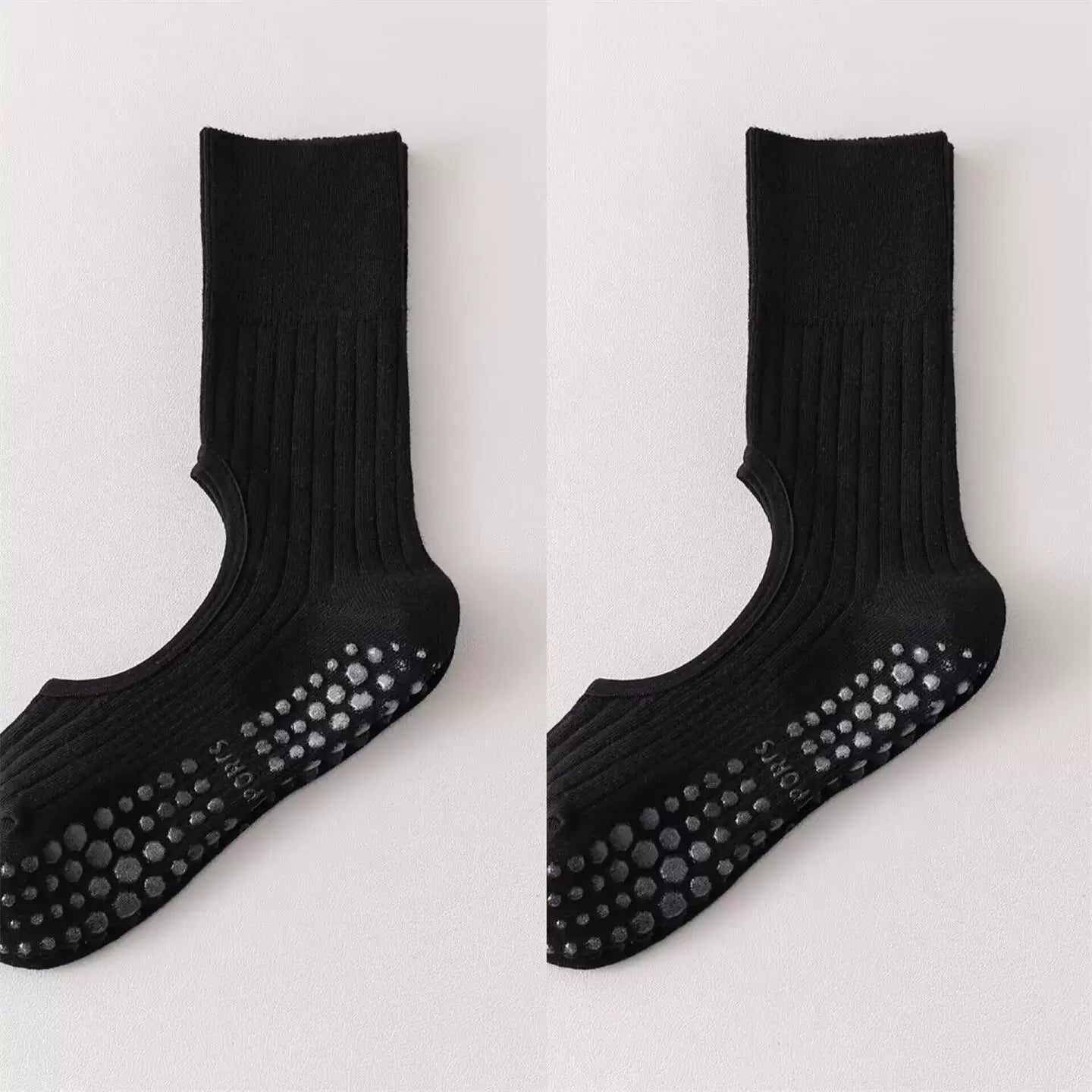 Findszx | Women’s Backless Ballet-Inspired Mid-Calf Yoga Socks with Grip for Pilates & Dance