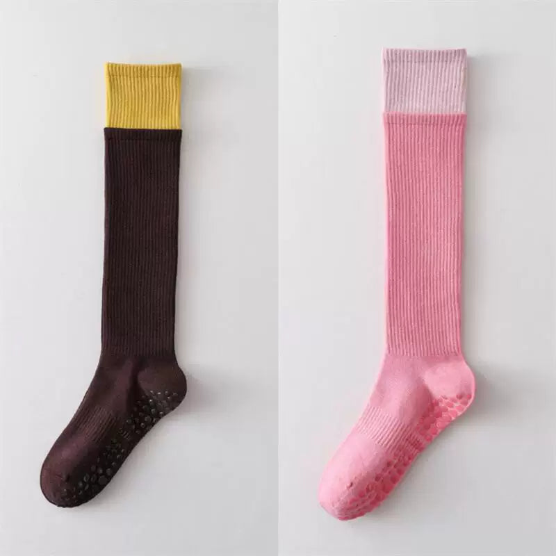 Findszx | Long Calf Yoga Socks with Double-Cuff Design, Indoor Activity & Pilates Wear