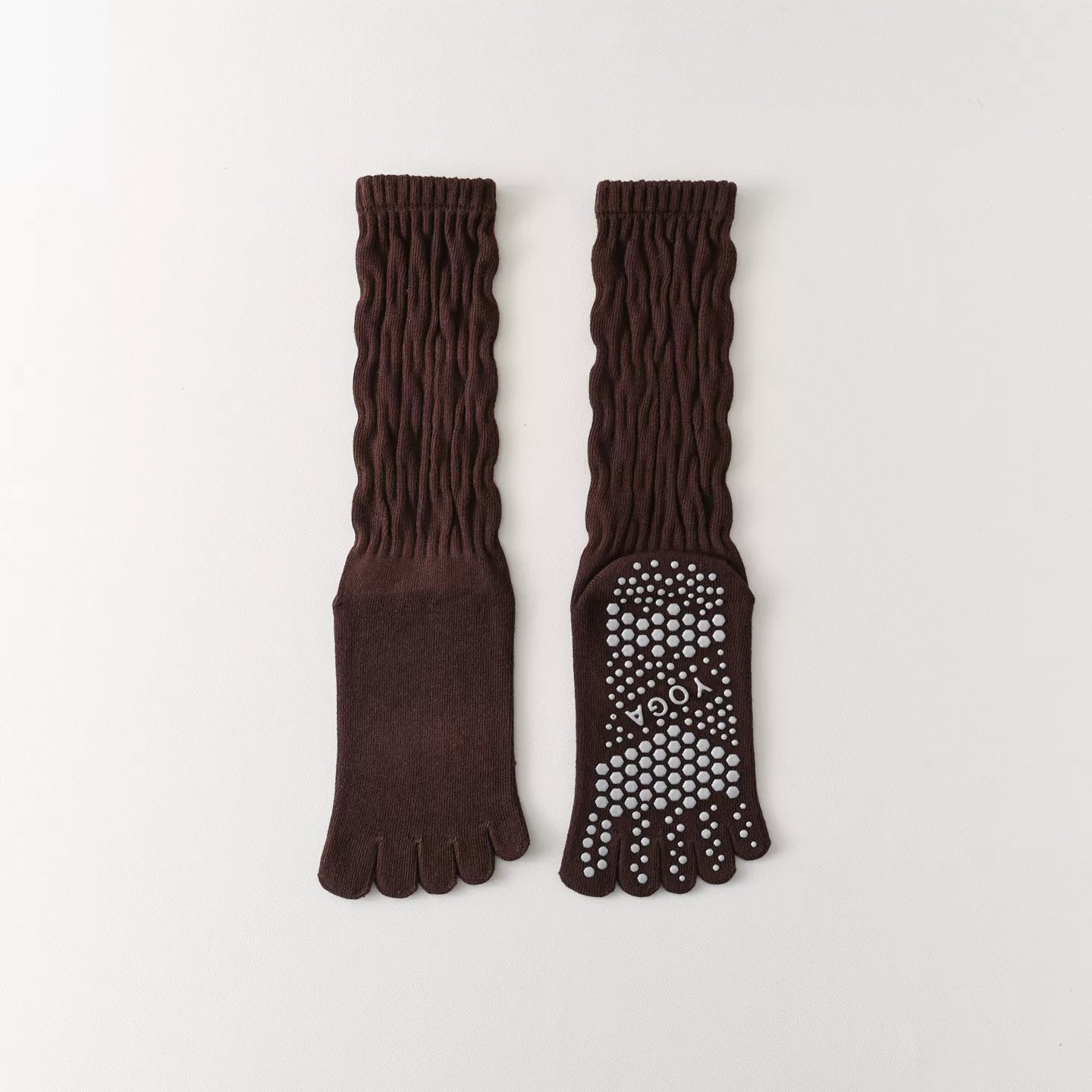 Findszx | Five-Toe Calf Socks for Yoga & Pilates Wear, Clean Minimal Design, Everyday Active Style