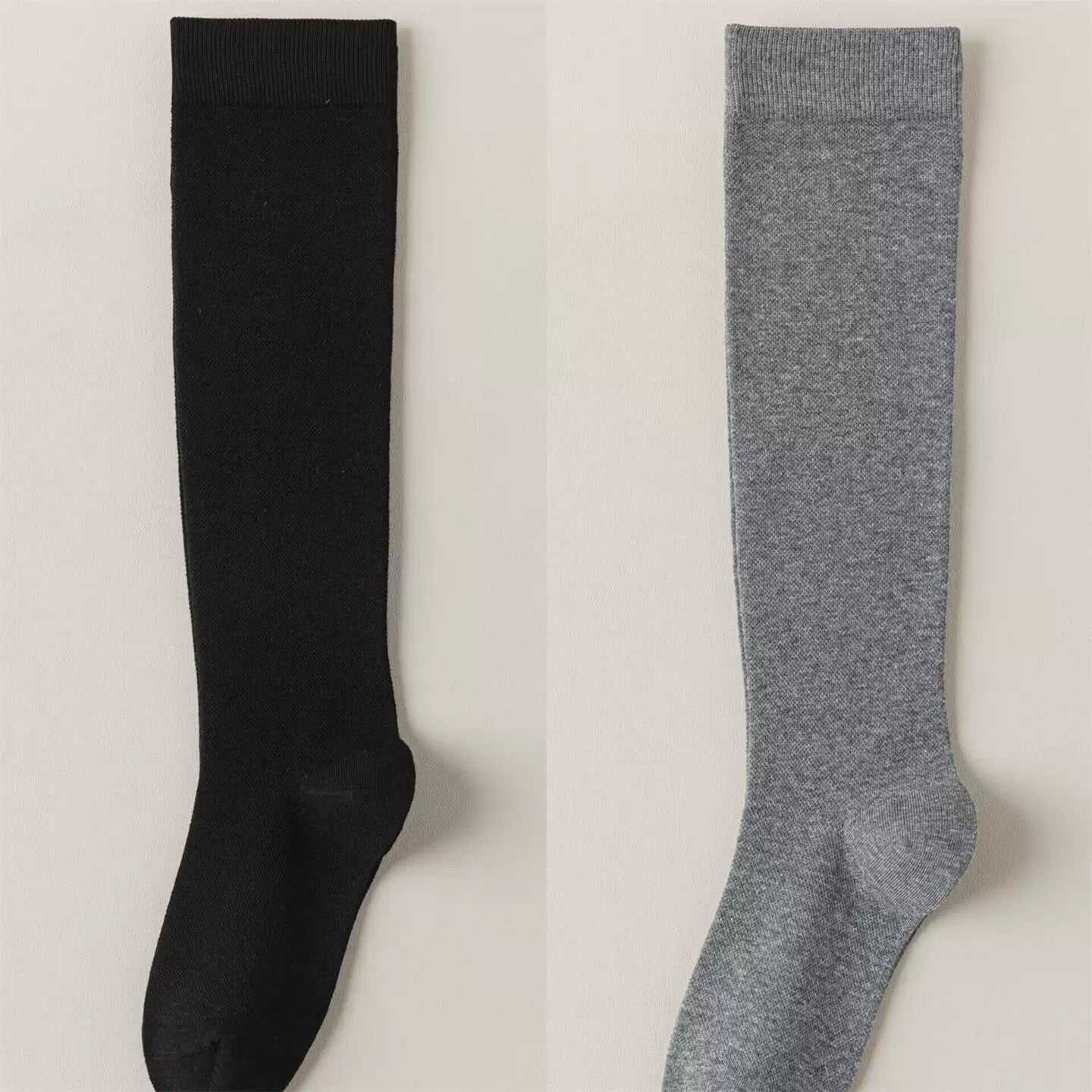 Findszx | Lightweight Solid Color Long Calf Socks for Everyday Wear, Slim Fit Tube Design, Spring & Autumn Use