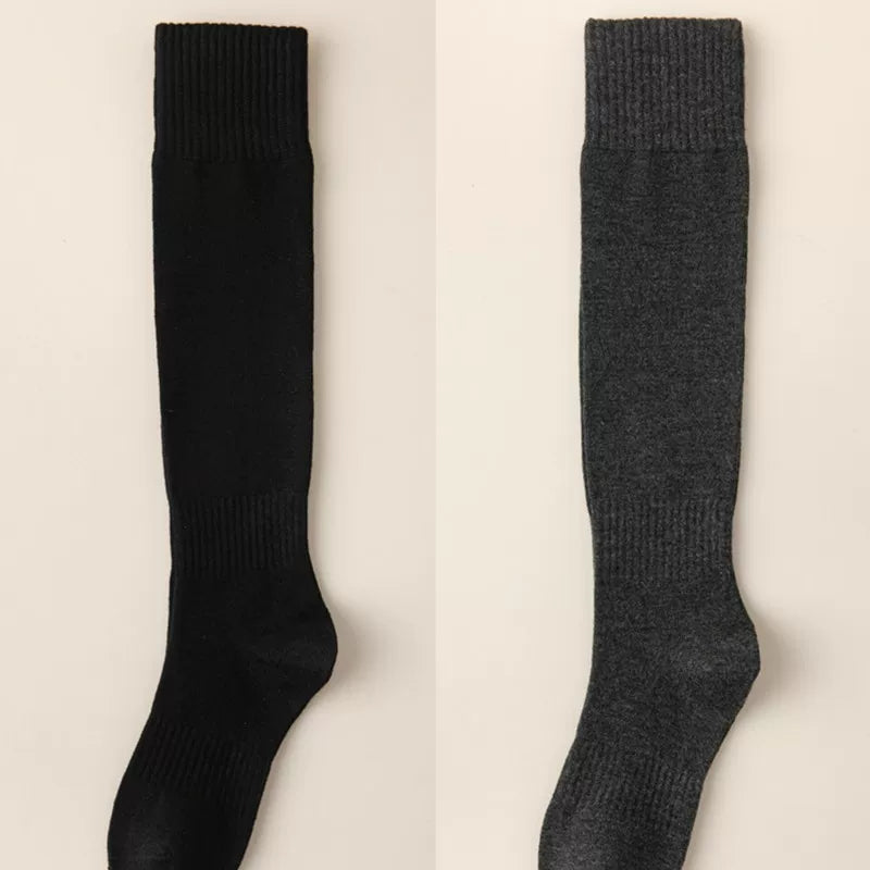Findszx | Women’s Wool-Blend Long Calf Socks in Solid Colors for Autumn & Winter Wear