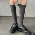 Findszx | Women’s Distressed Mid-Calf Cotton Socks with Vintage Texture for Spring & Autumn Wear