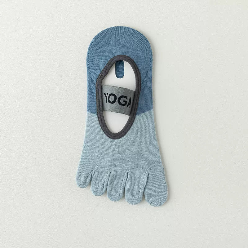 Findszx | Women’s Open-Heel Split-Toe Yoga Socks with Grip for Pilates & Dance Practice