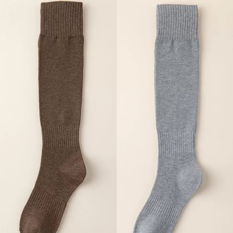 Findszx | Women’s Wool-Blend Long Calf Socks in Solid Colors for Autumn & Winter Wear
