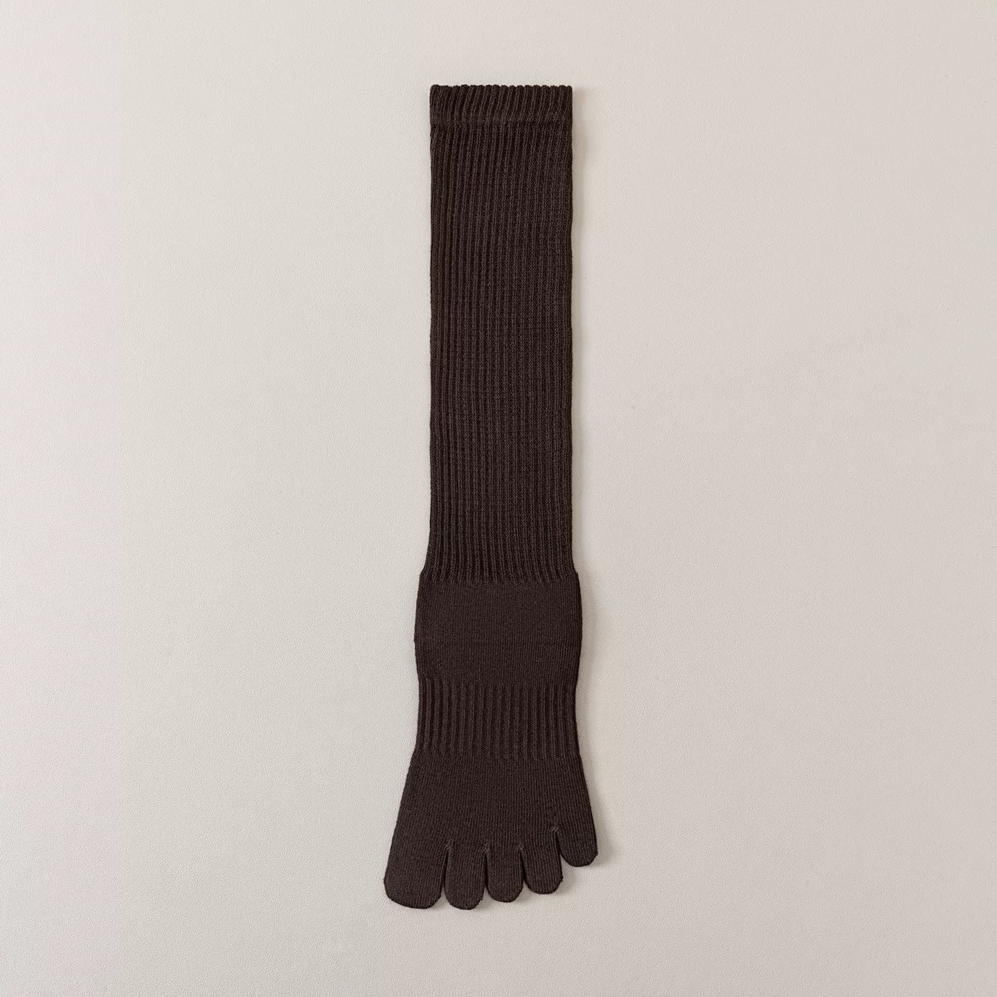 Findszx | Women’s Split-Toe Long Calf Socks in Warm Neutral Tones for Spring & Autumn Styling