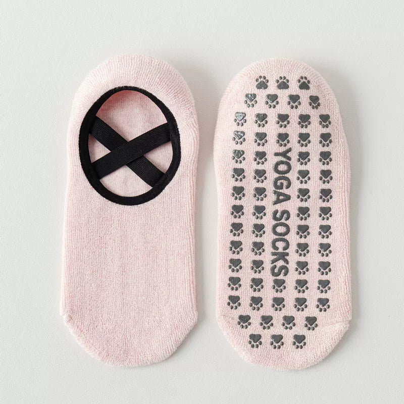 Findszx | Women’s Low-Cut Terry Cotton Yoga Socks with Grip for Pilates, Dance & Indoor Fitness