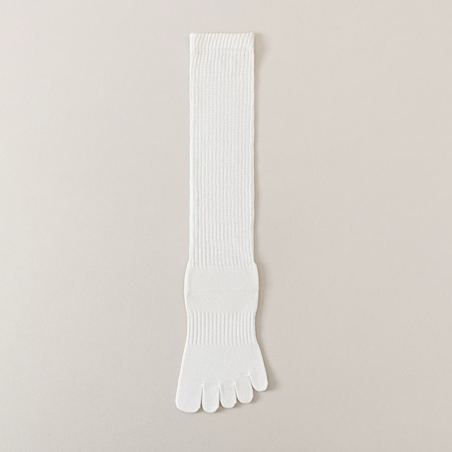 Findszx | Women’s Split-Toe Long Calf Socks in Warm Neutral Tones for Spring & Autumn Styling