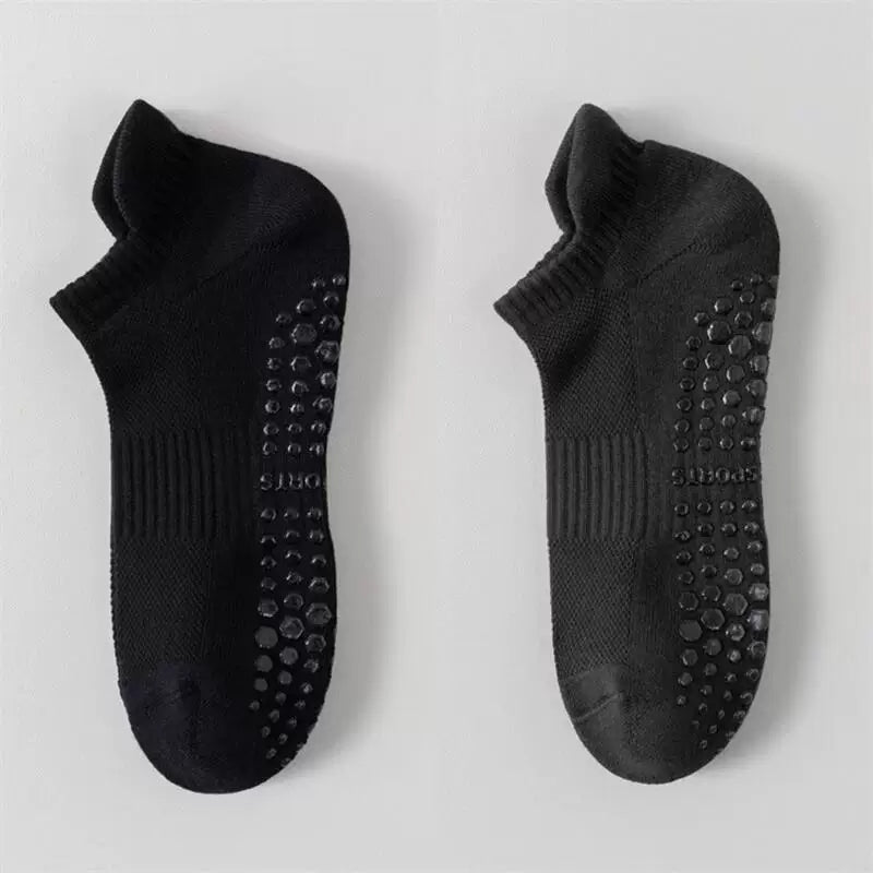 Findszx | Men’s Cushioned Mid-Calf Cotton Yoga Socks with Silicone Grip for Pilates & Indoor Fitness